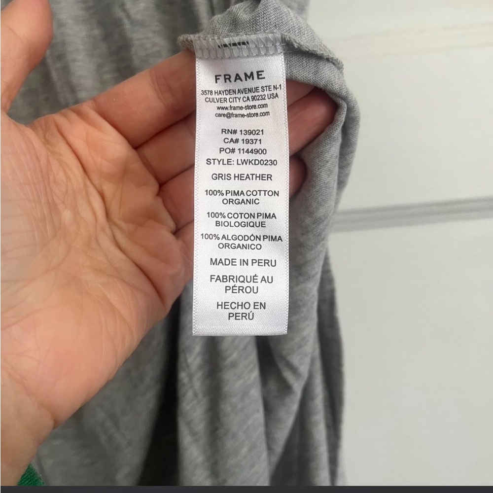 Frame Le Muscle V-Neck grey maxi dress Size S - Picture 5 of 5